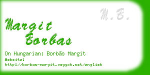 margit borbas business card